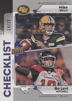 2018 Upper Deck CFL - Purple #200 Mike Reilly / Bo Levi Mitchell Front