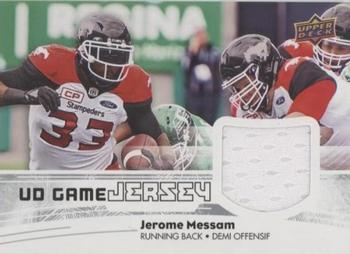 2018 Upper Deck CFL - UD Game Jersey #GJ-JM Jerome Messam Front