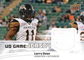 2018 Upper Deck CFL - UD Game Jersey #GJ-LD Larry Dean Front