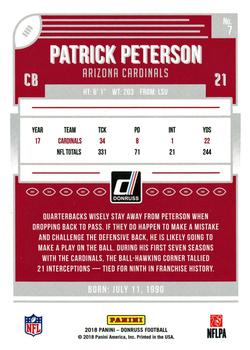 2018 Donruss - Jersey Number #7 Patrick Peterson Back