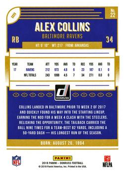 2018 Donruss - Jersey Number #22 Alex Collins Back