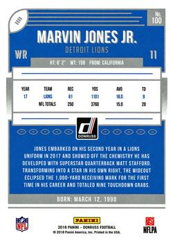 2018 Donruss - Jersey Number #100 Marvin Jones Jr. Back