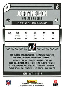 2018 Donruss - Jersey Number #104 Jordy Nelson Back