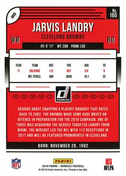 2018 Donruss - Jersey Number #165 Jarvis Landry Back