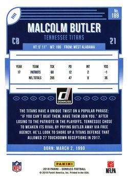 2018 Donruss - Jersey Number #189 Malcolm Butler Back