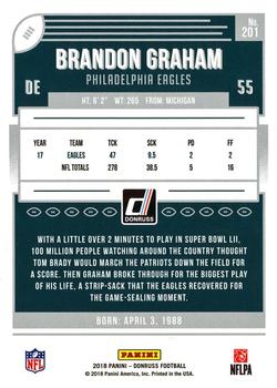2018 Donruss - Jersey Number #201 Brandon Graham Back