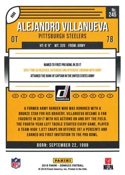 2018 Donruss - Jersey Number #245 Alejandro Villanueva Back