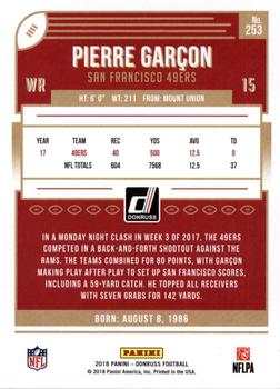 2018 Donruss - Jersey Number #253 Pierre Garcon Back