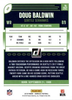 2018 Donruss - Jersey Number #262 Doug Baldwin Back