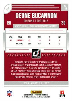 2018 Donruss - Press Proof Black #5 Deone Bucannon Back