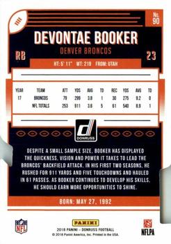 2018 Donruss - Press Proof Black Die Cut #90 Devontae Booker Back