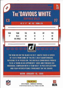 2018 Donruss - Press Proof Blue #33 Tre'Davious White Back