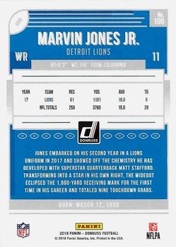 2018 Donruss - Press Proof Blue #100 Marvin Jones Jr. Back