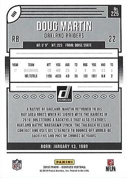 2018 Donruss - Press Proof Blue #225 Doug Martin Back