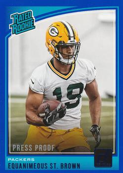 2018 Donruss - Press Proof Blue #343 Equanimeous St. Brown Front