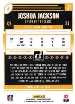 2018 Donruss - Press Proof Blue #367 Joshua Jackson Back