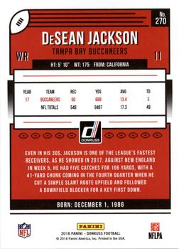 2018 Donruss - Press Proof Gold #270 DeSean Jackson Back