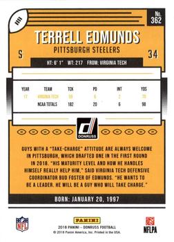 2018 Donruss - Press Proof Gold #362 Terrell Edmunds Back