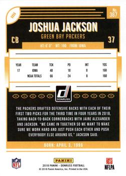 2018 Donruss - Press Proof Gold #367 Joshua Jackson Back