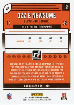 2018 Donruss - Press Proof Green #74 Ozzie Newsome Back