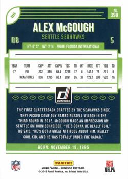2018 Donruss - Press Proof Green #390 Alex McGough Back