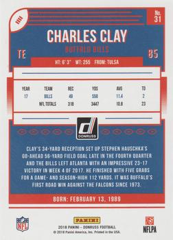 2018 Donruss - Press Proof Red #31 Charles Clay Back
