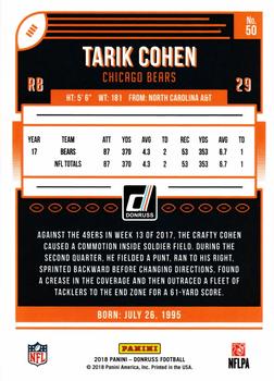 2018 Donruss - Press Proof Red #50 Tarik Cohen Back