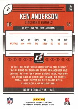 2018 Donruss - Press Proof Red #57 Ken Anderson Back