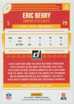 2018 Donruss - Press Proof Red #142 Eric Berry Back