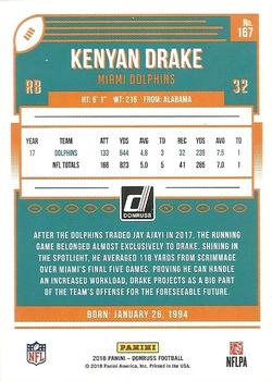 2018 Donruss - Press Proof Red #167 Kenyan Drake Back