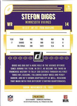 2018 Donruss - Press Proof Red #173 Stefon Diggs Back