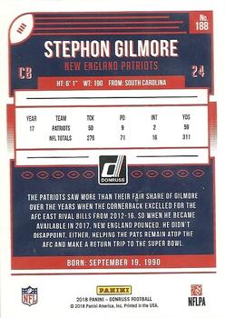 2018 Donruss - Press Proof Red #188 Stephon Gilmore Back