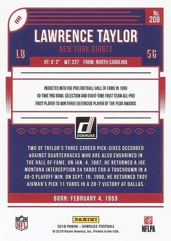 2018 Donruss - Press Proof Red #209 Lawrence Taylor Back