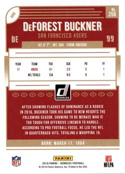 2018 Donruss - Press Proof Red #256 DeForest Buckner Back
