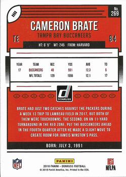 2018 Donruss - Press Proof Red #269 Cameron Brate Back