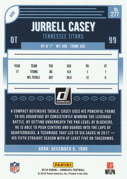 2018 Donruss - Press Proof Red #277 Jurrell Casey Back