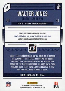 2018 Donruss - Press Proof Red #287 Walter Jones Back