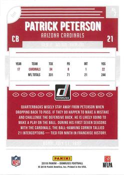 2018 Donruss - Season Stat Line #7 Patrick Peterson Back
