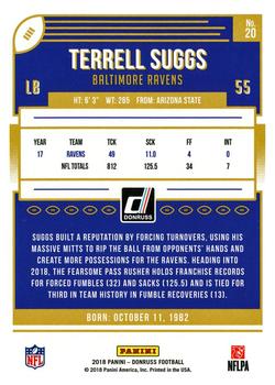 2018 Donruss - Season Stat Line #20 Terrell Suggs Back