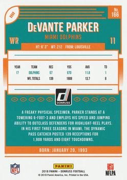 2018 Donruss - Season Stat Line #166 DeVante Parker Back