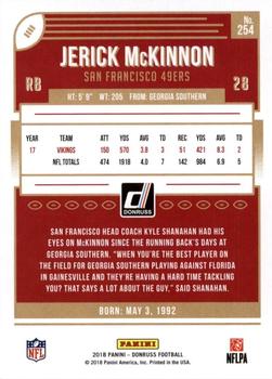 2018 Donruss - Season Stat Line #254 Jerick McKinnon Back