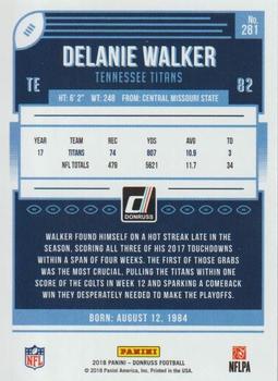 2018 Donruss - Season Stat Line #281 Delanie Walker Back