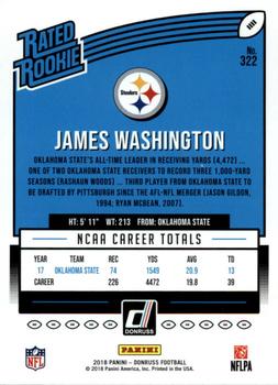 2018 Donruss - Season Stat Line #322 James Washington Back