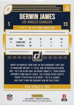 2018 Donruss - Season Stat Line #358 Derwin James Back