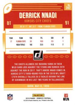 2018 Donruss - Season Stat Line #392 Derrick Nnadi Back
