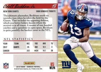 2018 Donruss - 1998 Tribute Holo #1998-2 Odell Beckham Jr. Back