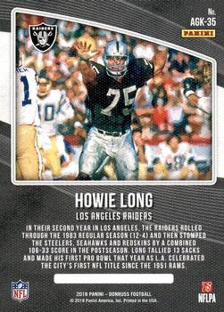 2018 Donruss - All-Time Gridiron Kings #AGK-35 Howie Long Back