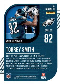 2018 Donruss - The Champ is Here #CHAMP-10 Torrey Smith Back