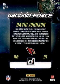 2018 Donruss - Ground Force #GF-7 David Johnson Back