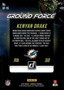 2018 Donruss - Ground Force #GF-15 Kenyan Drake Back